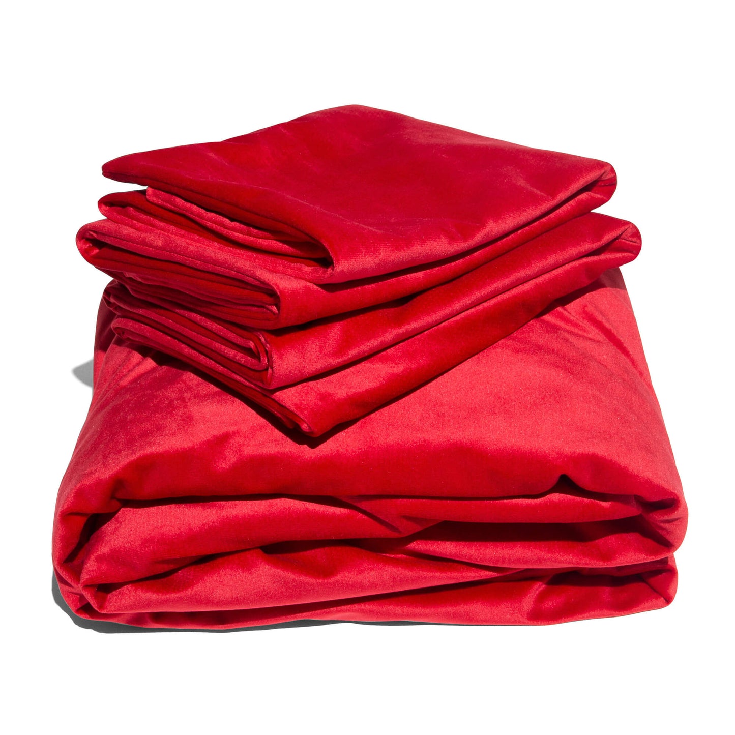 Liberator Liquid Velvet Sheet and Pillow Covers Red Throws