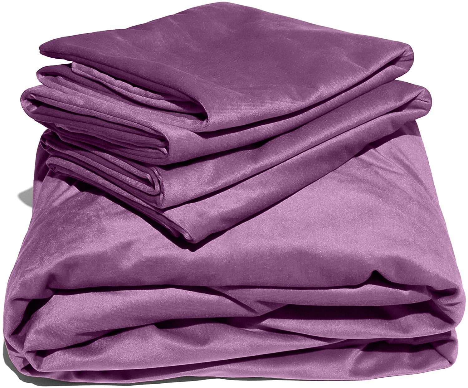 Liberator Liquid Velvet Sheet and Pillow Covers Purple Throws