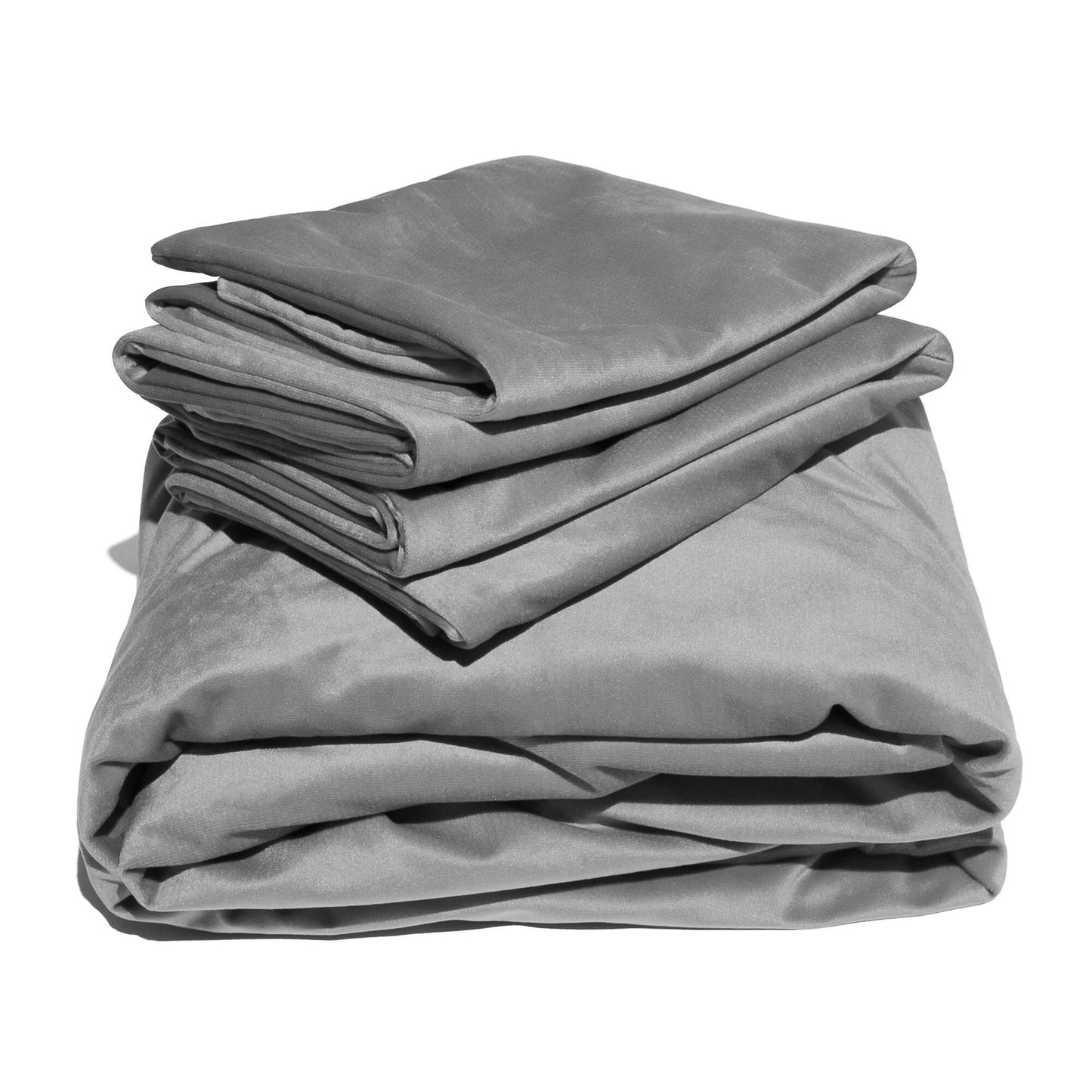 Liberator Liquid Velvet Sheet and Pillow Covers Grey Throws