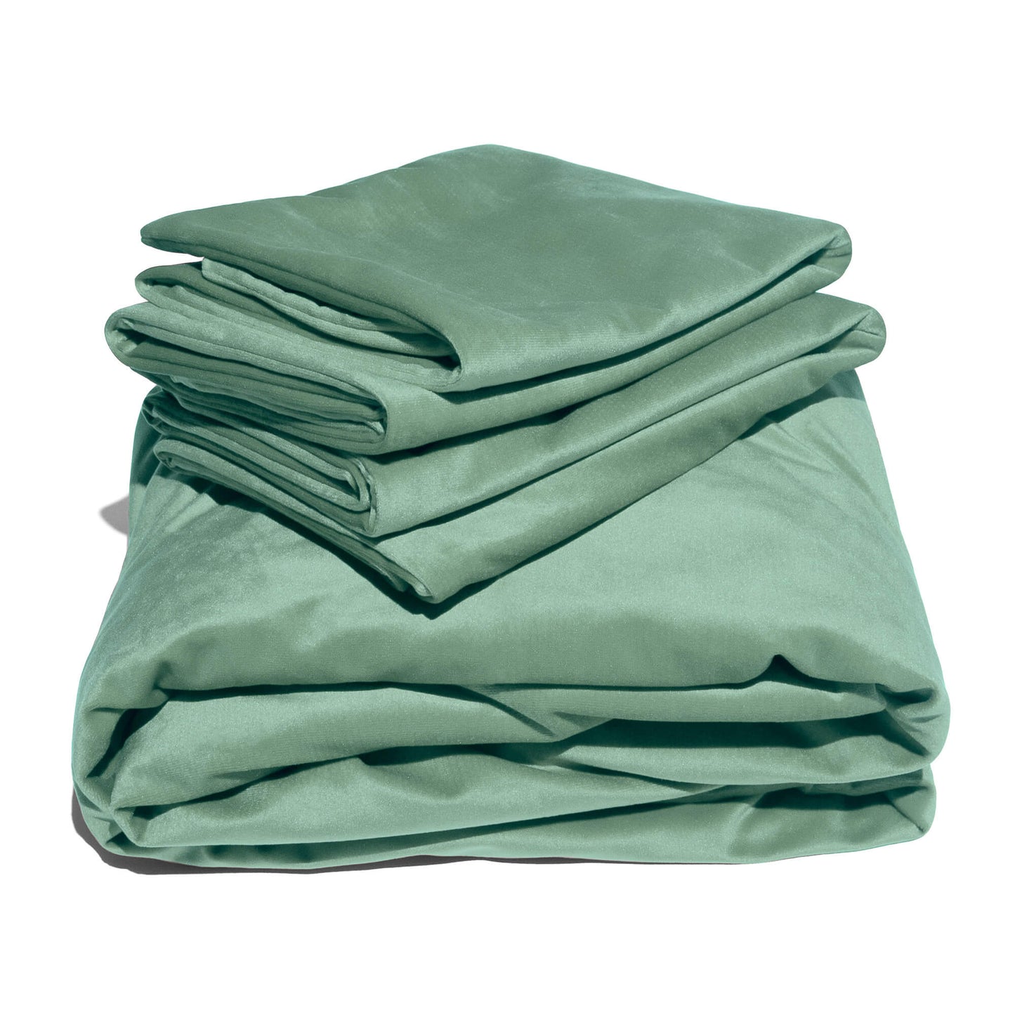 Liberator Liquid Velvet Sheet and Pillow Covers Green Throws