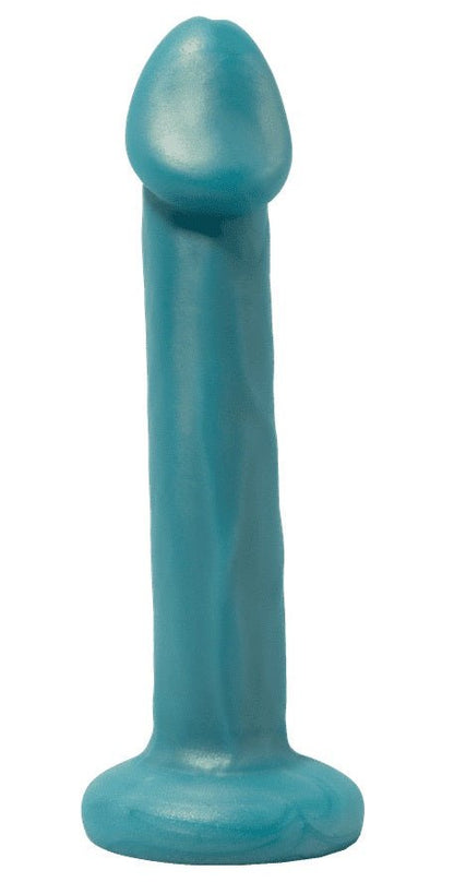 Mason Posable Realistic Silicone Dildo in Teal on a white background. Available at SugarX in Sex Toys in the Dildo collection.