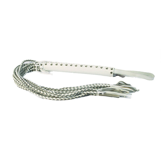 Corset Flogger - White/Grey Crops & Floggers