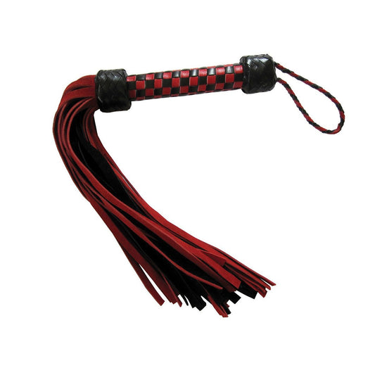 Short Suede Flogger - Red/Black Crops & Floggers