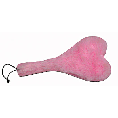 Ruff Doggie Styles-Spank-Her Heart Paddle Pink Plush & Black Leather - SugarX