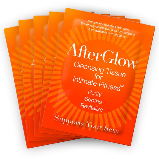 Afterglow Cleansing Tissues for Intimate Fitness - Singles 50/bag Cleansing Wipes