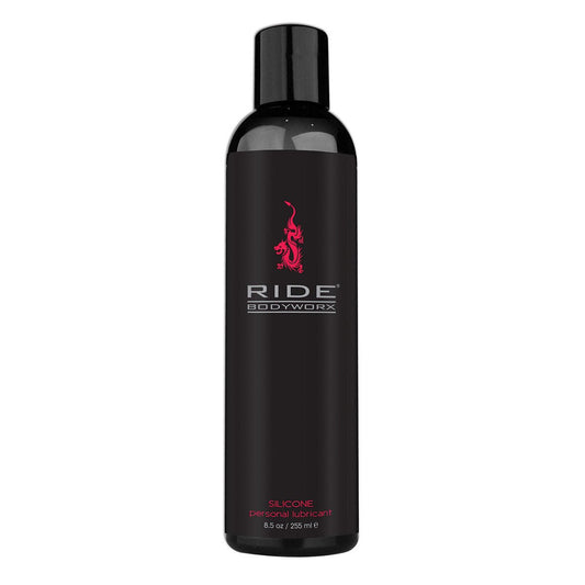 Ride BodyWorx Silicone 8.5 oz Silicone Personal Lubricant highly concentrated premium blend of medical grade silicone great for anal play. Available at SugarX in the Silicone Lube section of the Personal Lubricant collection.