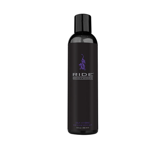 Ride BodyWorx Silk Hybrid 8.5 oz Hybrid Lube is a luxurious hybrid water and silicone lubricant, formulated with cream emollients and a 12% silicone blend. Available at SugarX in the Hybrid Lubricant section of the Personal Lubricant collection.