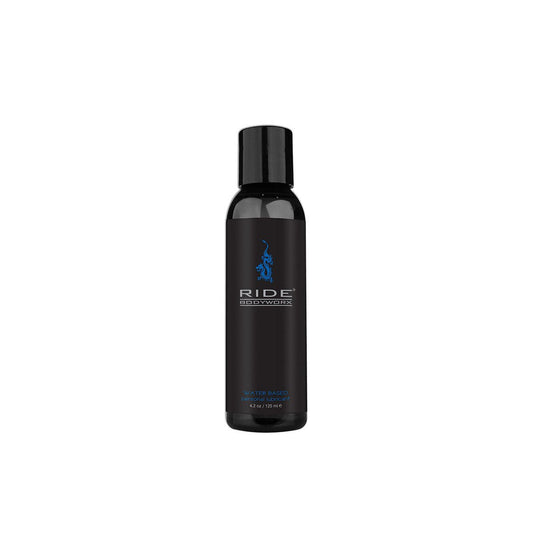 Ride BodyWorx Water 4.2oz Water Based Lube the super slick, water based lubricant from Ride BodyWorx by Sliquid on a white background. Available at SugarX in the Water-Based Lubricant section of the Personal Lubricant collection.