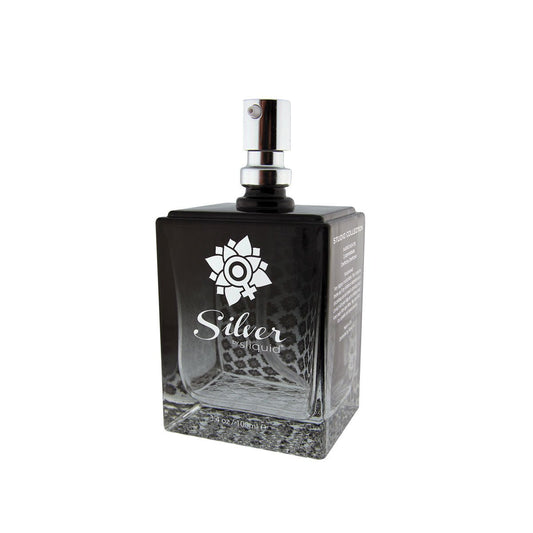 Sliquid Silver Studio Collection 3.4 oz Silicone Lube on a plain background. Available at SugarX in the silicone lube section of the personal lubricant collection.